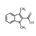 structure of CAS# 204919-54-0, 1,3-Dimethyl-1H-Indole-2-Carboxylic Acid;1,3-dimethylindole-2-carboxylic acid;1H-INDOLE-2-CARBOXYLICACID, 1,3-DIMETHYL-;MFCD10686631