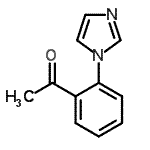 structure of CAS# 20513-61-5, 1-[2-(1H-Imidazol-1-Yl)Phenyl]Ethanone;1-[2-(1H-imidazol-1-yl)phenyl]-1-ethanone;1-[2-(1H-imidazol-1-yl)phenyl]ethan-1-one;MFCD00127221