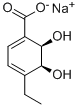 结构式 CAS# 205652-53-5, (5S,6R)-4-乙基-5,6-二羟基环己-1,3-二烯-1-羧酸根