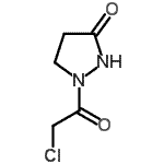 结构式 CAS# 205829-17-0, 1-(氯乙酰基)-3-吡唑烷酮