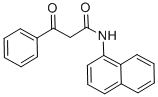 结构式 CAS# 20653-04-7, N-(1-萘基)-beta-氧代苯丙酰胺