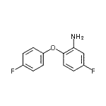 structure of CAS# 20653-64-9, 5-Fluoro-2-(4-Fluorophenoxy)Aniline;5-Fluoro-2-(4-fluorophenoxy)aniline;5-Fluoro-2-(4-fluorophenoxy)aniline #;MFCD08687819