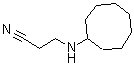结构式 CAS# 206559-53-7, 3-(环辛基氨基)丙腈