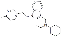 CAS#: 20675-03-0， 2,3,4,5-Tetrahydro-2-Cyclohexyl-5-[2-(6-Methyl-3-Pyridyl)Ethyl]-1H-Pyrido[4,3-b]Indole