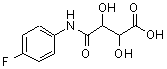 结构式 CAS# 206761-65-1, 4-[(4-氟苯基)氨基]-2,3-二羟基-4-氧代丁酸