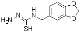 结构式 CAS# 206761-70-8, N-(1,3-苯并二氧戊环-5-基甲基)亚肼基硫代羧酸