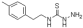 structure of CAS# 206761-75-3, N-[2-(4-Methylphenyl)Ethyl]Hydrazinecarbothioamide;4-(4-Methylphenethyl)-3-thiosemicarbazide;HYDRAZINECARBOTHIOAMIDE,N-[2-(4-METHYLPHENYL)ETHYL]-;hydrazino{[2-(4-methylphenyl)ethyl]amino}methane-1-thione