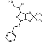 结构式 CAS# 20689-03-6, 苄基2,3-O-异亚丙基呋喃己糖i去