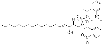 CAS#: 207516-11-8， (2S,3R,4E)-2-Amino-3-Hydroxy-4-Octadecen-1-Yl Bis[1-(2-Nitrophenyl)Ethyl] Phosphate