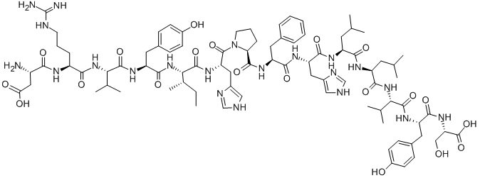 结构式 CAS# 20845-02-7, 5-L-异亮氨酸-血管紧张肽原(十四肽肾素基质)