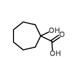 结构式 CAS# 20920-03-0, 1-羟基环庚烷羧酸