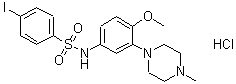 CAS#: 209480-63-7， 4-Iodo-N-[4-Methoxy-3-(4-Methyl-1-Piperazinyl)Phenyl]Benzenesulfonamide Hydrochloride (1:1)