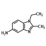 结构式 CAS# 20982-18-7, 1-乙基-2-甲基-1H-苯并咪唑-5-胺