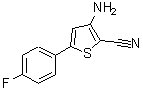 结构式 CAS# 210356-63-1, 3-氨基-5-(4-氟苯基)-2-噻吩甲腈