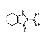 structure of CAS# 210417-14-4, 3-Oxo-1,3,4,5,6,7-Hexahydro-2H-Indazole-2-Carboximidamide;3-Hydroxy-4,5,6,7-tetrahydro-2H-indazole-2-carboximidamide;3-Oxo-1,3,4,5,6,7-hexahydro-2H-indazole-2-carboximidamide;3-oxo-1H-2,4,5,6,7-pentahydroindazole-2-carboxamidine