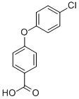 structure of CAS# 21120-67-2, 4-(4-Chlorophenoxy)-Benzoic Acid;4-(4-Chloro-Phenoxy)-Benzoic Acid;659509_Aldrich;4Pbd-Q02-0