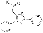 structure of CAS# 21256-15-5, (2,4-Diphenyl-1,3-Thiazol-5-Yl)Acetic Acid;2-(2,4-Diphenyl-1,3-thiazol-5-yl)acetic acid;2-(2,4-diphenylthiazol-5-yl)acetic acid;MFCD00663973
