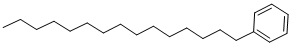 structure of CAS# 2131-18-2, Pentadecylbenzene;Pentadecane, 1-Phenyl- (8Ci);Benzene, Mono-C1o-16-Alkyl Derivs.;Nsc88949
