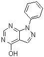 结构式 CAS# 21314-17-0, 1-苯基-1H-吡唑并[3,4-d]嘧啶-4-醇