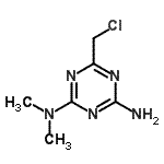 structure of CAS# 21320-37-6, 6-(Chloromethyl)-N,N-Dimethyl-1,3,5-Triazine-2,4-Diamine;[4-amino-6-(chloromethyl)(1,3,5-triazin-2-yl)]dimethylamine;1,3,5-triazine-2,4-diamine, 6-(chloromethyl)-N,N-dimethyl-;1,3,5-triazine-2,4-diamine, 6-(chloromethyl)-n2,n2-dimethyl-