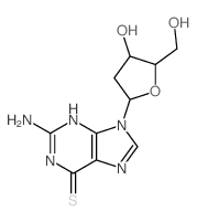 CAS#: 2133-81-5， 2-Amino-9-[4-Hydroxy-5-(Hydroxymethyl)Oxolan-2-Yl]-3H-Purine-6-Thione