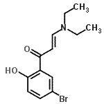 structure of CAS# 213690-00-7, (2E)-1-(5-Bromo-2-Hydroxyphenyl)-3-(Diethylamino)-2-Propen-1-One;1- -3-(DIETHYL&;1-(5-Bromo-2-hydroxyphenyl)-3-(diethylamino)-2-propen-1-one;2-Propen-1-one,1-(5-bromo-2-hydroxyphenyl)-3-(diethylamino)-
