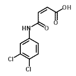 structure of CAS# 21395-61-9, (2Z)-4-[(3,4-Dichlorophenyl)Amino]-4-Oxo-2-Butenoic Acid;(2{Z})-4-[(3,4-dichlorophenyl)amino]-4-oxobut-2-enoic acid;(2Z)-3-[N-(3,4-dichlorophenyl)carbamoyl]prop-2-enoic acid;4-(3,4-Dichloroanilino)-4-oxo-2-butenoic acid