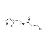 structure of CAS# 21403-26-9, 3-Chloro-N-(2-Thienylmethyl)Propanamide;3-chloro-N-(2-thienylmethyl)propanamide;3-Chloro-N-(thien-2-ylmethyl)propanamide;MFCD03394727