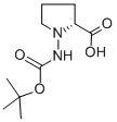 structure of CAS# 214262-81-4, (R)-(+)-Nbeta-Boc-D-Hydrazinoproline;(2R)-1-(Tert-Butoxycarbonylamino)Pyrrolidine-2-Carboxylate;(2R)-1-[(Tert-Butoxy-Oxomethyl)Amino]-2-Pyrrolidinecarboxylate;Zinc02385759