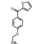 structure of CAS# 21493-98-1, (4-Ethoxyphenyl)(2-Furyl)Methanone;(4-ethoxyphenyl)(2-furyl)methanone;2-[(4-ethoxyphenyl)carbonyl]furan;MFCD00094249