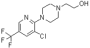 结构式 CAS# 215434-40-5, 2-{4-[3-氯-5-(三氟甲基)-2-吡啶基]-1-哌嗪基}乙醇