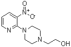 结构式 CAS# 215434-62-1, 2-[4-(3-硝基-2-吡啶基)-1-哌嗪基]乙醇
