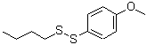 structure of CAS# 216144-37-5, 1-(Butyldisulfanyl)-4-Methoxybenzene;4-(N-BUTYLTHIO)THIOANISOLE, 98+%