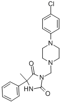 CAS#: 21616-34-2， 3-((4-Chlorophenylpiperazinyl)Methyl)-5-Methyl-5-Phenyl-Hydantoin
