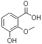structure of CAS# 2169-28-0, 3-Hydroxy-2-Methoxybenzoic Acid;3-Hydroxy-2-methoxy-benzoic acid;3-HYDROXY-2-METHOXYBENZOICACID