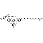 CAS#: 217324-98-6， 14-[3-({4-[(2-{Butyl[(4-Methylphenyl)Sulfonyl]Amino}Phenyl)Sulfanyl]-5-Oxo-1-(2,4,6-Trichlorophenyl)-4,5-Dihydro-1H-Pyrazol-3-Yl}Amino)-4-Chlorophenyl]Tetradecanamide