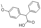 structure of CAS# 21749-83-7, 4-Methoxy-alpha-Phenyl-Benzeneacetic Acid;2-(4-Methoxyphenyl)-2-Phenyl-Acetic Acid;2-(4-Methoxyphenyl)-2-Phenyl-Ethanoic Acid;Ppd-Q01-0