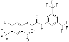 CAS#: 217490-29-4， N-[3,5-Bis(Trifluoromethyl)Phenyl]-2-{[5-Chloro-2-Nitro-4-(Trifluoromethyl)Phenyl]Sulfanyl}Acetamide