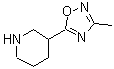 structure of CAS# 21767-12-4, 3-(3-Methyl-1,2,4-Oxadiazol-5-Yl)Piperidine;3-(3-Methyl-[1,2,4]oxadiazol-5-yl)-piperidine;3-methyl-5-(3-piperidyl)-1,2,4-oxadiazole;3-methyl-5-(piperidin-3-yl)-1,2,4-oxadiazole