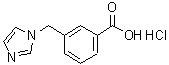 结构式 CAS# 218131-32-9, 3-(1H-咪唑-1-基甲基)苯甲酸盐酸盐(1:1)