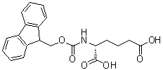 structure of CAS# 218457-73-9, (2R)-2-{[(9H-Fluoren-9-Ylmethoxy)Carbonyl]Amino}Hexanedioic Acid;Fmoc-D-2-aminoadipic acid;Fmoc-D-α-aminoadipic acid;MFCD01317727