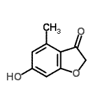 结构式 CAS# 21861-32-5, 6-羟基-4-甲基-1-苯并呋喃-3(2H)-酮