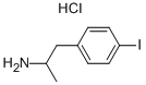 structure of CAS# 21894-58-6, 4-Iodo-alpha-Methyl-Benzeneethanamine Hydrochloride (1:1);[2-(4-Iodophenyl)-1-Methyl-Ethyl]Amine Hydrochloride;B 1276;Phenethylamine, 4-Iodo-Alpha-Methyl-, Hydrochloride