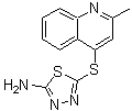 结构式 CAS# 219719-19-4, 5-[(2-甲基-4-喹啉基)硫基]-1,3,4-噻二唑-2-胺