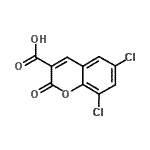 structure of CAS# 2199-86-2, 6,8-Dichloro-2-Oxo-2H-Chromene-3-Carboxylic Acid;6,8-DICHLORO-2-OXO-2H-CHROMENE-3-CARBOXYLICACID;6,8-dichloro-2-oxochromene-3-carboxylic acid;MFCD00047641