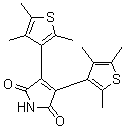 结构式 CAS# 220191-36-6, 3,4-二(2,4,5-三甲基-3-噻吩基)-1H-吡咯-2,5-二酮