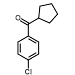 结构式 CAS# 2204-98-0, (4-氯苯基)(环戊基)甲酮