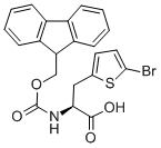 structure of CAS# 220497-50-7, Fmoc-L-2-(5-Bromothienyl)Alanine;(2S)-3-(5-Bromo-2-Thienyl)-2-(9H-Fluoren-9-Ylmethoxycarbonylamino)Propanoate;(2S)-3-(5-Bromo-2-Thienyl)-2-[(9H-Fluoren-9-Ylmethoxy-Oxomethyl)Amino]Propanoate;(2S)-3-(5-Bromo-2-Thienyl)-2-(9H-Fluoren-9-Ylmethoxycarbonylamino)Propionate