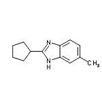 结构式 CAS# 221548-36-3, 2-环戊基-5-甲基-1H-苯并咪唑