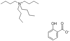 structure of CAS# 22307-72-8, N,N,N-Tributyl-1-Butanaminium 2-Hydroxybenzoate (1:1);Tetra-N-Butylammoniumsalicylate95+%T;TETRA-N-BUTYLAMMONIUM SALICYLATE;TETRABUTYLAMMONIUM SALICYLATE